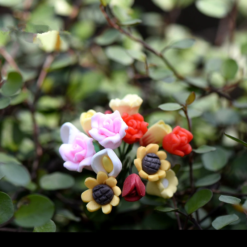 6pcs Cute Resin Crafts Decorations Miniature Artif...