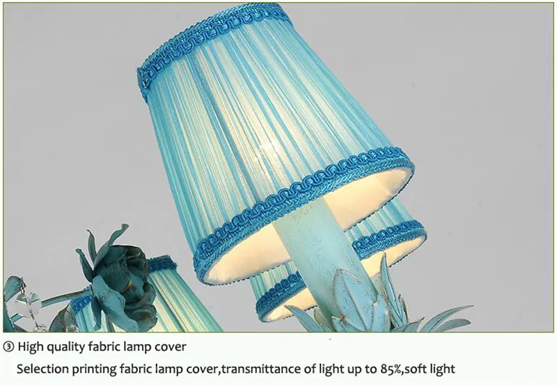 Luxury crystal blue pendant light (30)