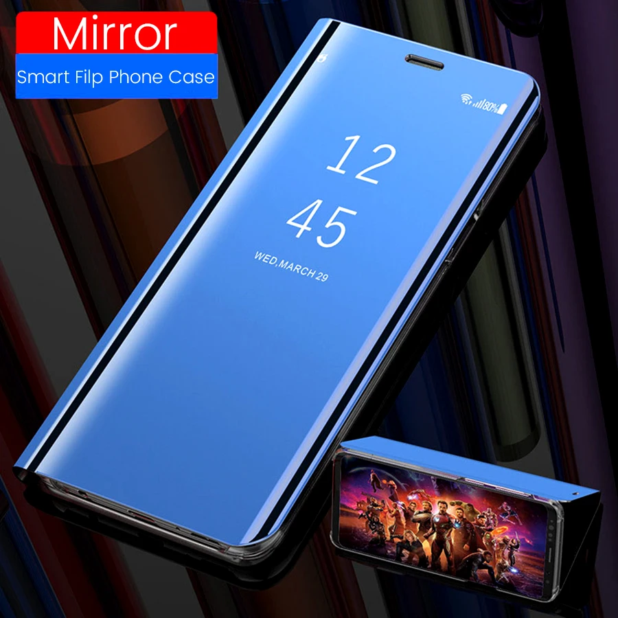 Чехол pocophone f1 зеркальные чехлы с откидной крышкой для xiaomi mi 8 a2 lite 9 se 6 max3 play чехол