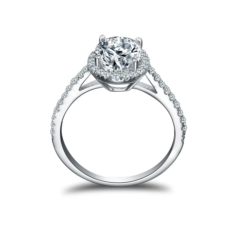AINUOSHI 2 карата Halo овальной огранки обручальные кольца Женская Модная бижутерия nscd кольцо Романтическая свадьба Anelli Donna