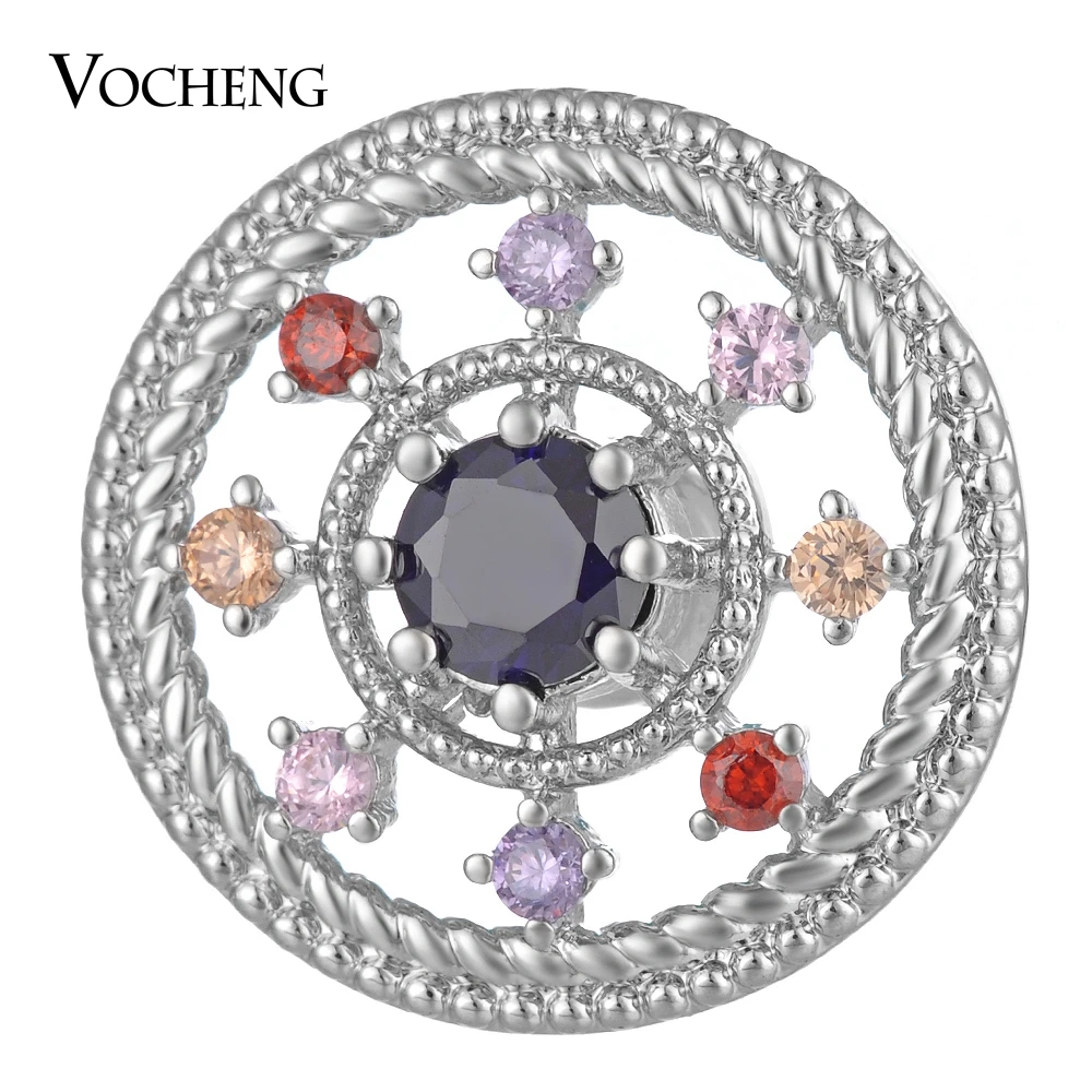 Ginger Snap Jewelry CZ Stone Copper Material Luxury Vocheng Interchangeable Button 18mm 2 Colors Vn-1802 | Украшения и аксессуары