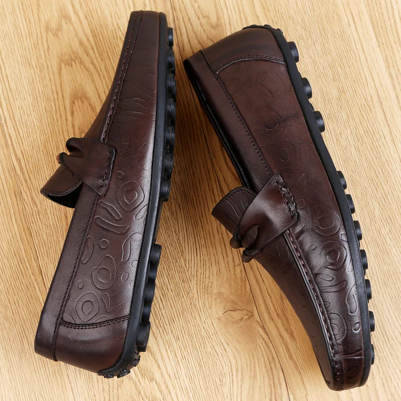 Luxe Black Casual 2017 brown En Cuir Chaussures Hommes Nouveaux Mocassins Véritable De Appartements 5 Conduite Mode MVzSUpGq