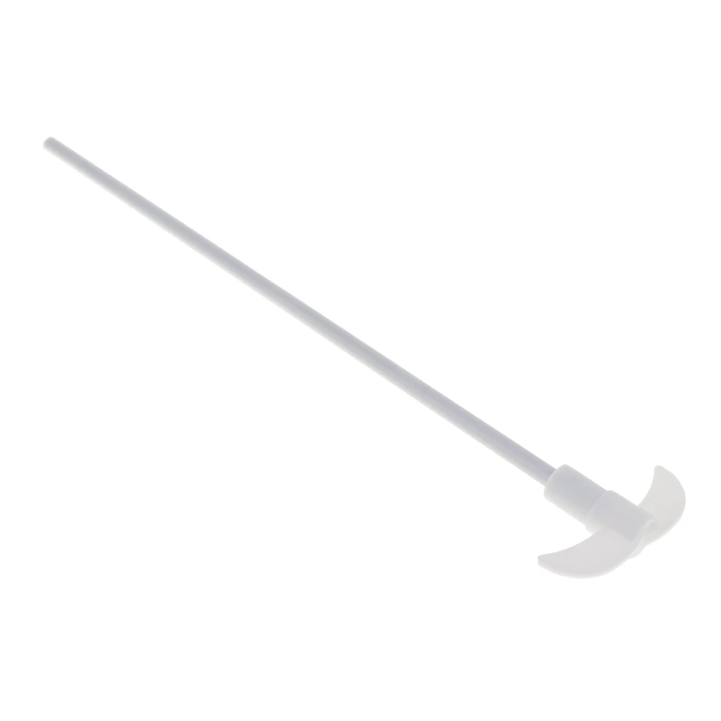 PTFE Coated Stainless Steel Electric Overhead Stirrer Mixer Shaft (7 mm Dia.) Stirring Rod Lab Utensils L 300 mm Leaf Dia 68 mm