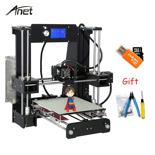Best Price Anet Auto leveling A8 A6 impresora 3d Normal A8 A6 DIY 3D Printer Kit Aluminium Hotbed Imprimante 3D With 10m Filament SD Card