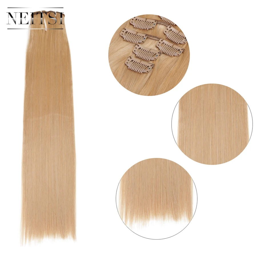 

Neitsi 22'' 7Pcs/Set Straight Clip in Synthetic Hair Extensions 27#