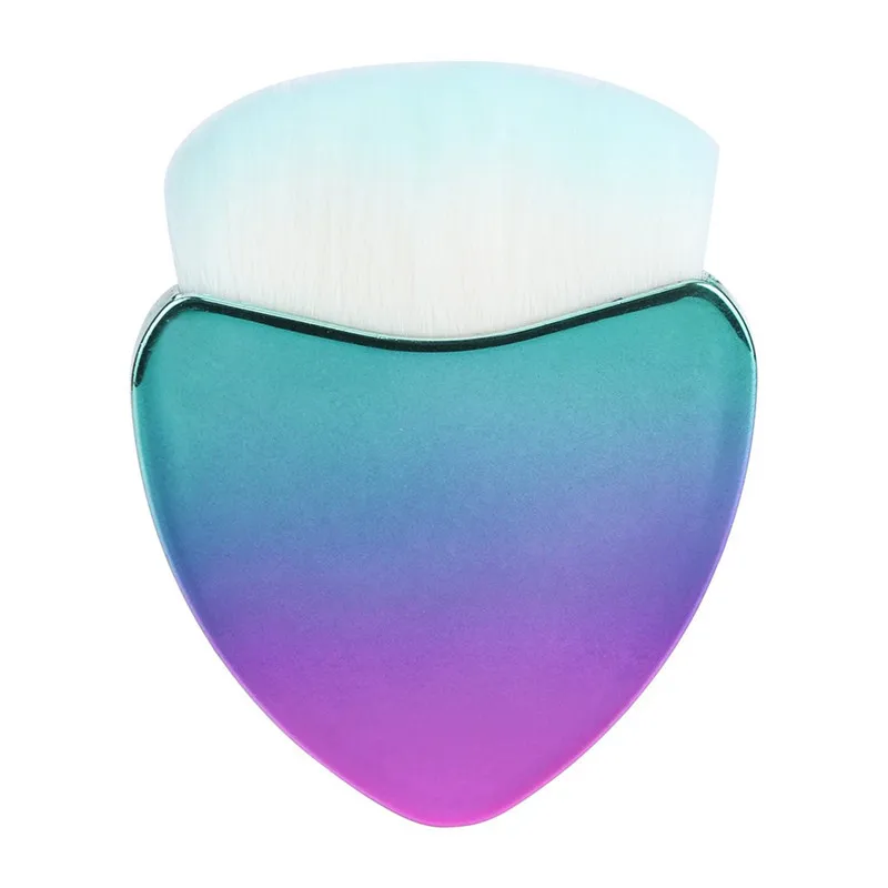 

Heart Shape Makeup Brush Purple blue Brush Foundation Blending Powder Eyeshadow Contour Concealer Blush Pinceau de maquillage
