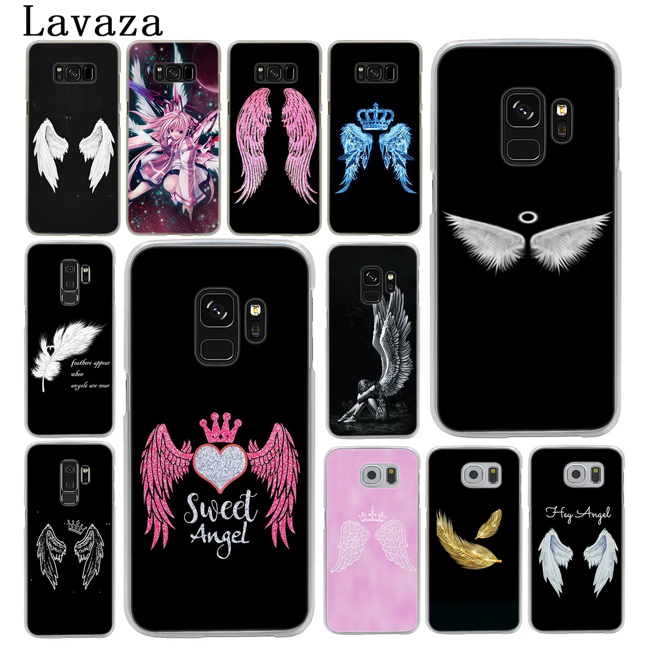 

Lavaza Wing Angel Girls Hard Phone Shell Case for Samsung Galaxy S10 E S10E S8 S9 Plus S6 S7 Edge Back Cover