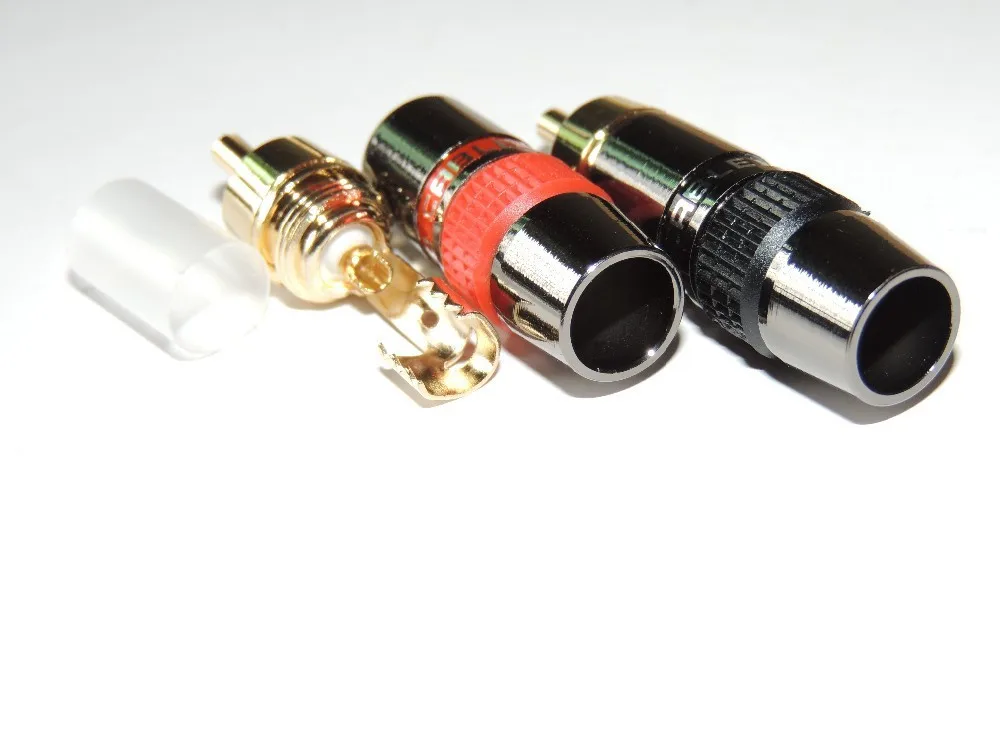 40pcs copper RCA Plug Audio Cable Male Soldering Connectorin