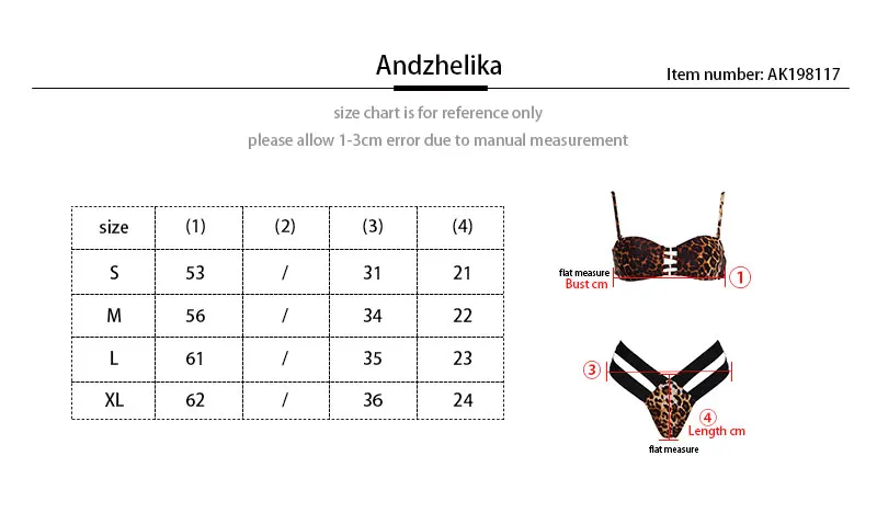 Andzhelika, сексуальный леопардовый бандаж, бикини, для женщин,, бандаж, бикини, набор, купальник, бразильский, пляжный, купальный костюм, бикини