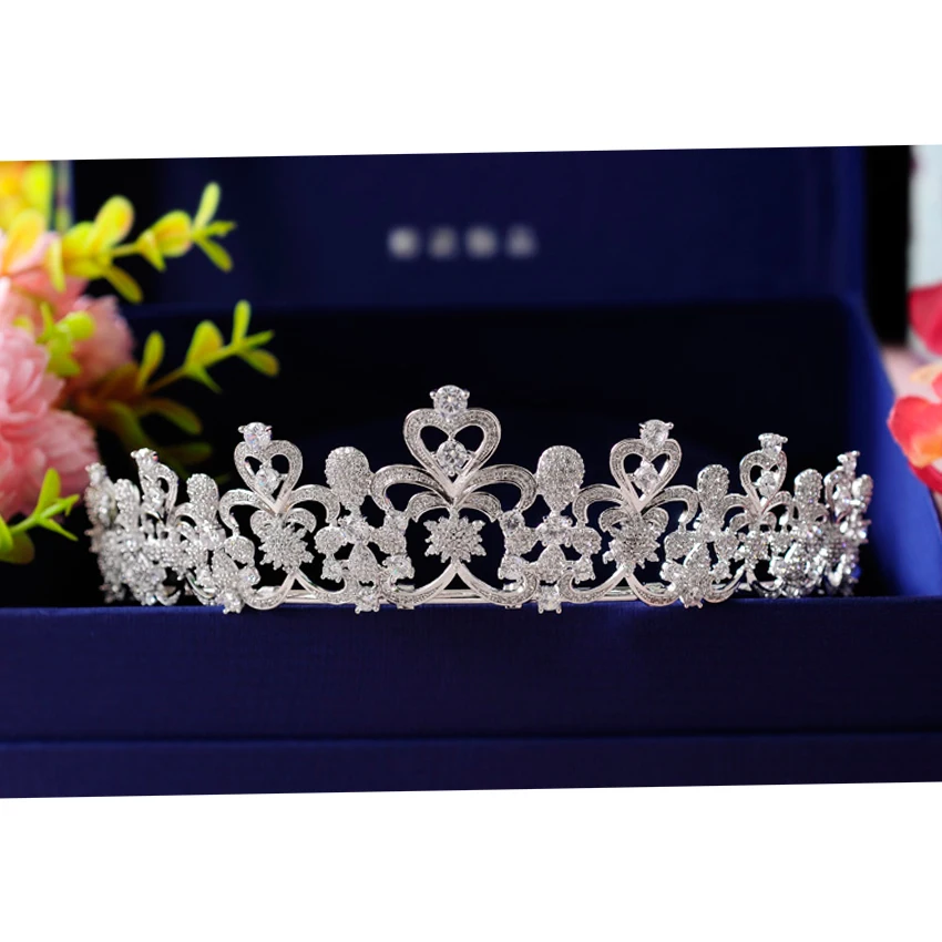 

Zircon Tiara Crown Micro Paved Cubic Zirconia Headband Hair Tiaras Ornament Wedding Hair Accessories Women Fashion Jewelrys
