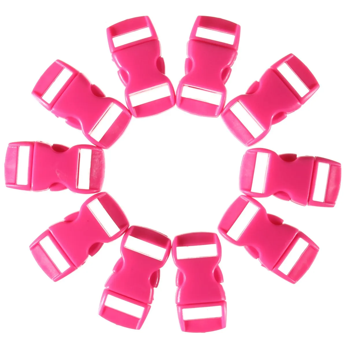 

10pcs/lot multicolor 10mm Shackle Contoured Curved Side Tool Release Plastic Buckle for Paracord Bracelet Outdoor Tool