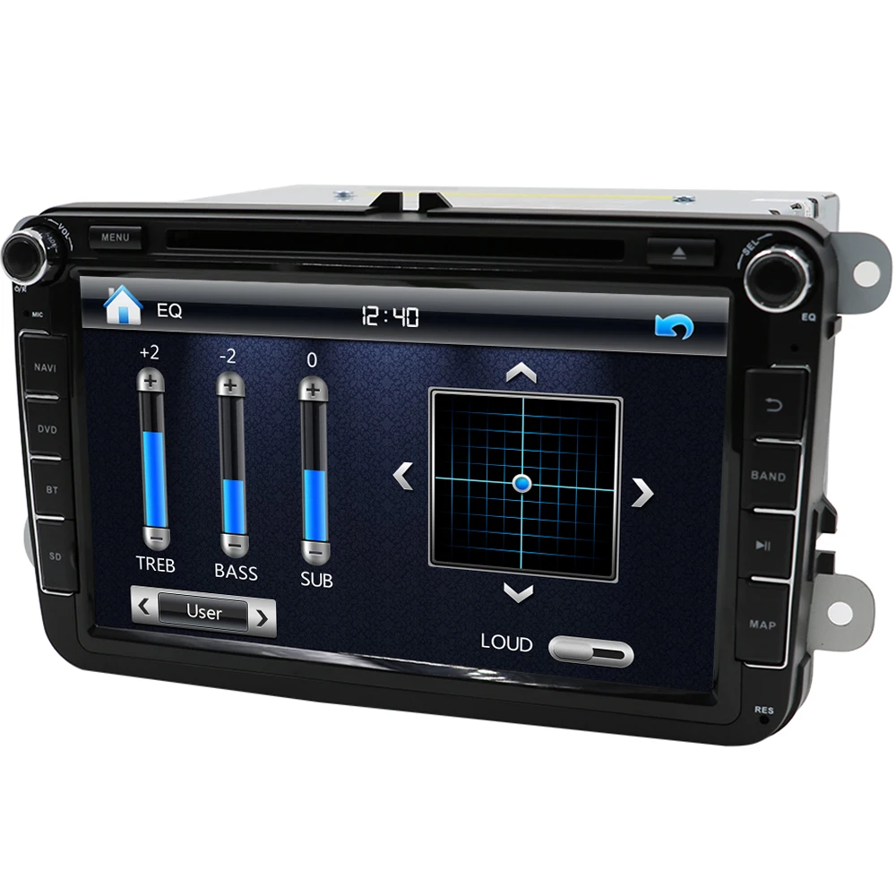 Eunavi 2 DIn автомобильный DVD 8 'HD для VW POLO GTI GOLF 5 6 MK5 MK6 JETTA PASSAT B6 Touran Sharan с GPS навигацией