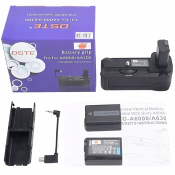 

DSTE VG-6300 Multi-Power Vertical Battery Grip Handgrip Holder with 2PCS NP-FW50 Battery for Sony A6000 A6300 Camera