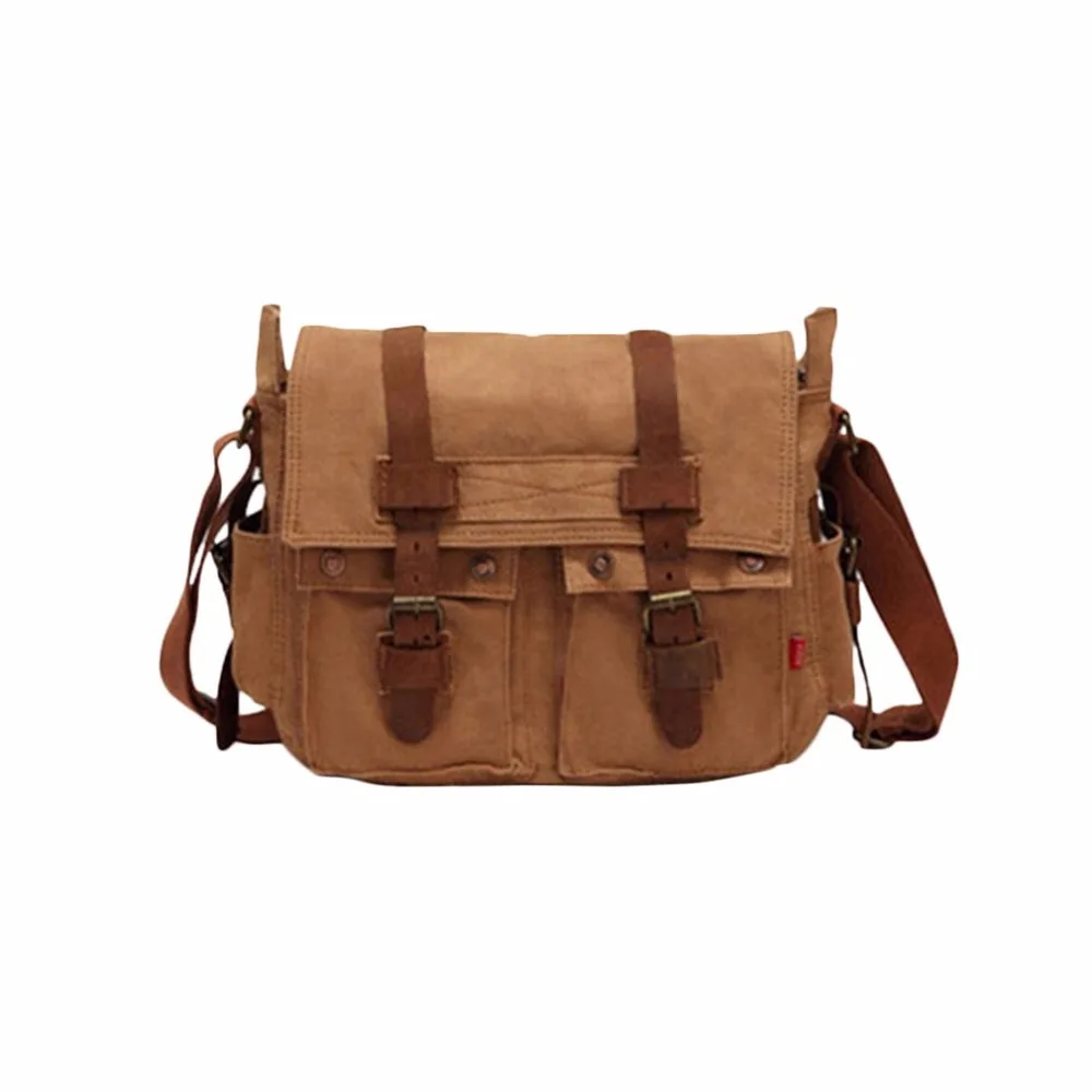 

Vintage Design Canvas Messenger Bags Man Women Large Capacity Travel Single Strap Shoulder Bag Cross Body Bag Canvas