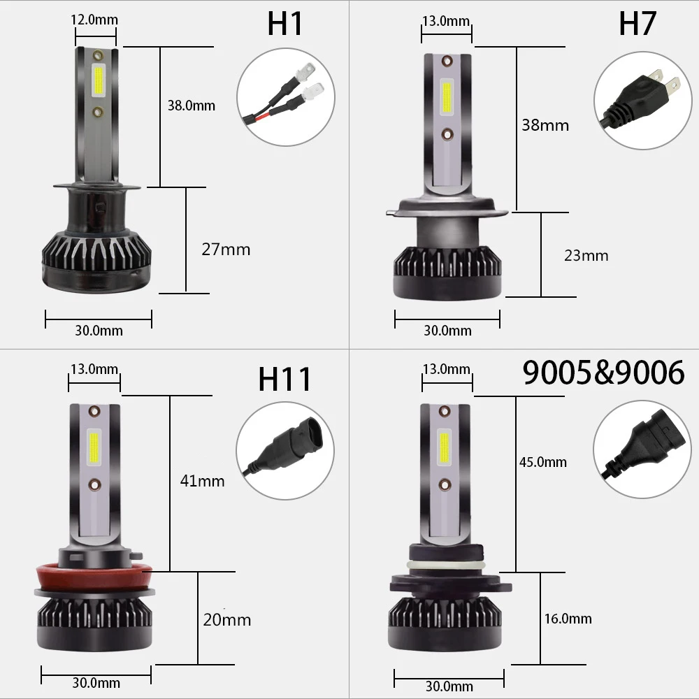 Aslent 2 шт. мини H7 светодиодный H11 H8 H9 H1 HB4 HB3 9005 9006 светодиодный головной светильник лампы стайлинга автомобилей Авто противотуманных фар светильник 72 Вт 6500 к 8000lm 12v