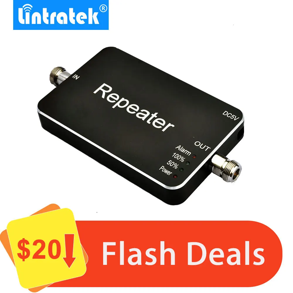 Lintratek GSM 900 МГц усилитель сигнала классическая модель KW20A 20dBm мини повторитель