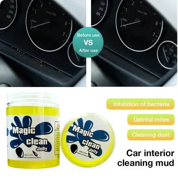 

Car Interior Cleaning Mud 200g Soft Plastic Clean Crystal Plastic Computer Keyboard Cleaning Gel Magic Glue Cleaning Powder