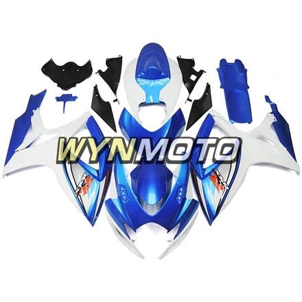 Полный свет жемчуг сине-белые комплект для SUZUKI GSXR600 750 K6 2006-2007 Кузов ABS Пластик инъекций Новая мотоциклетная обувь обтекатели