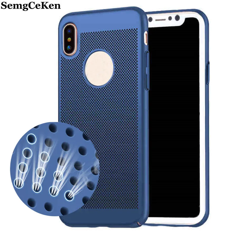 SemgCeKen чехол для apple iphone X 10 xr xs max s дышащая сетка излучающая кожу ультра тонкий