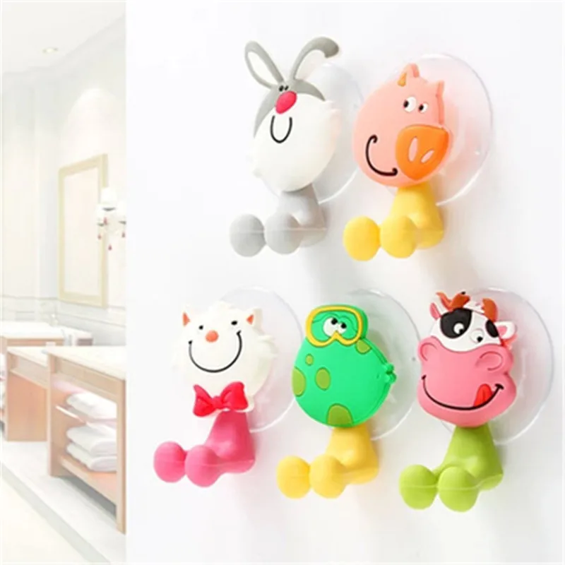 

Baby Toothbrushes Toddlers Cartoon Animal Toothbrush Holder Boys &Girls Powerful Suction Cups Toothbrush Holder Kids Dental Care