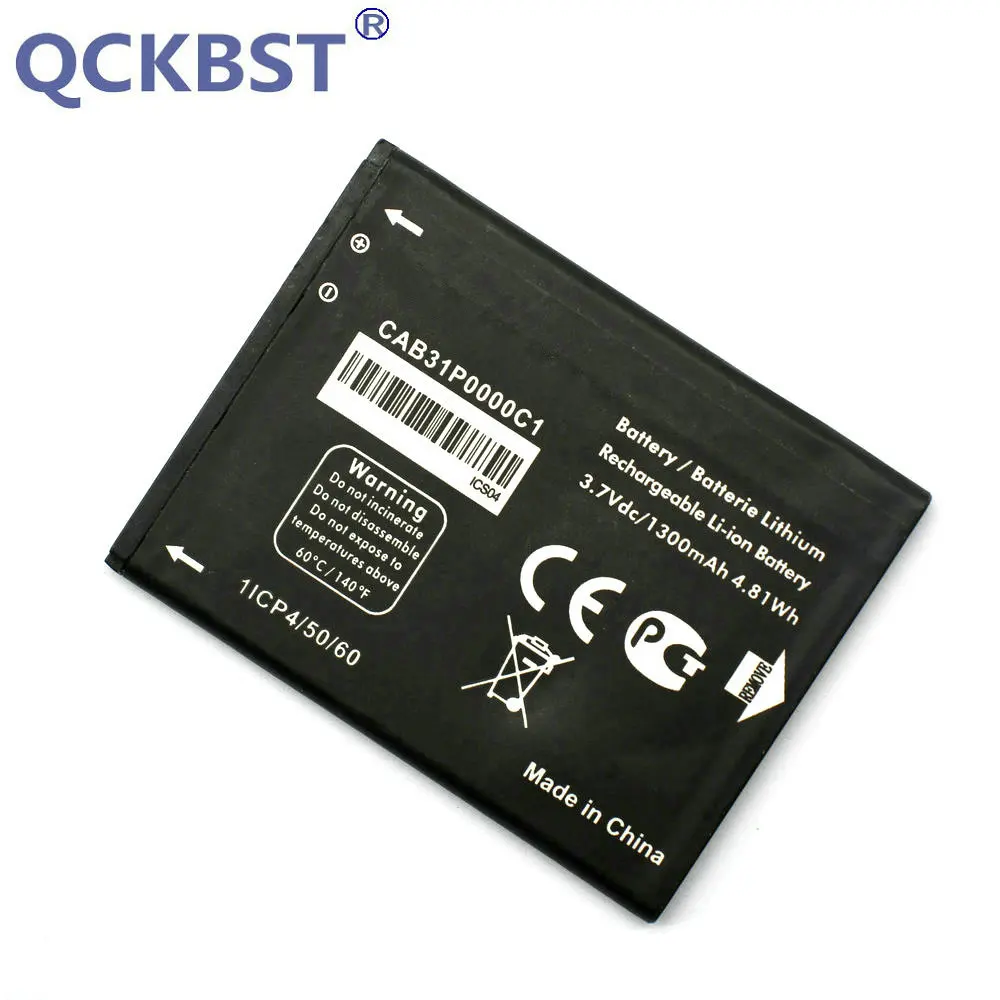 Аккумулятор CAB31P0000C1/CAB31P0000C2 1300 мАч для Alcatel One Touch 918 OT-918 4012 4012A 4012X код отслеживания
