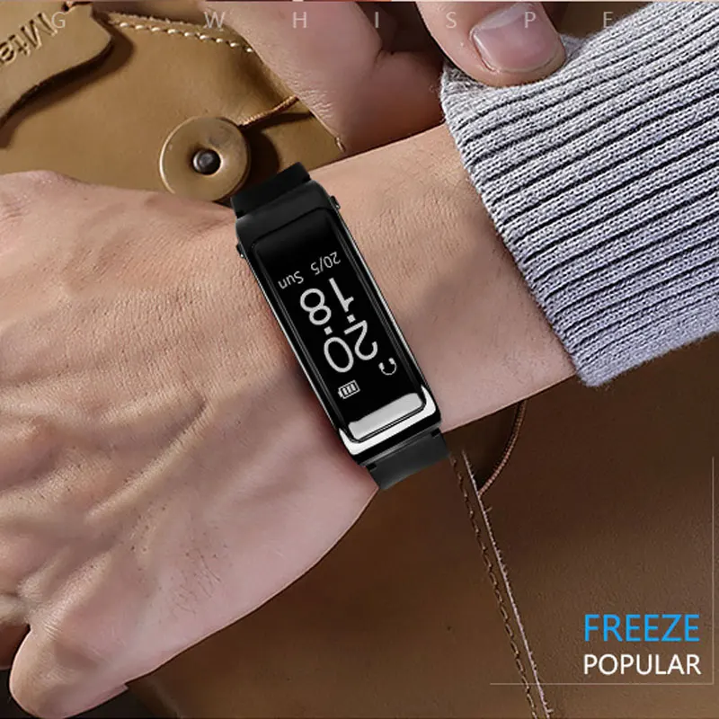 Смарт talk band bluetooth наушники смарт браслет часы для мужчин фитнес трекер пульсометр