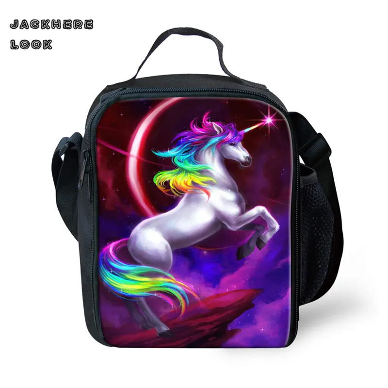 JACKHERELOOK Unicorn Print Insulated Lunch Bag For Children Thermal