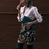 TWOTWINSTYLE Ruffles Blouse Female Lapel Collar Patchwork Long Sleeve White Shirt Tops For Ladies 2022 Spring OL Vintage Clothes ► Photo 2/6