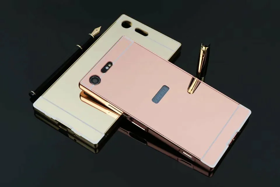 Роскошное зеркало из розового золота чехлы для sony Xperia XZ Premium alumium металлическая рамка оболочка задняя крышка для sony XZ Premium E5563