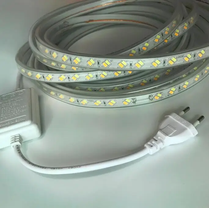 #Best 220V 120leds m dimmable warm white white flexible LED strip 5730 5630 SMD tape light Waterproof for home Decorations