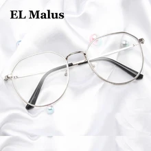 [EL Malus] очки для близорукости для женщин и мужчин, металлическая квадратная оправа для студентов, короткий прицел, золотой, черный, серебряный-1-1,5-2-2,5-3-3,5-4