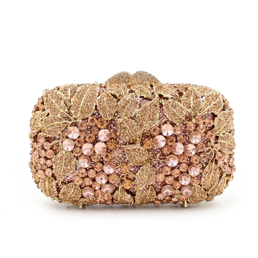 

2017 New American Luxury Women Evening Bags Hollow Diamonds Drill Bag Ladies Single Shoulder Handbag Bride Day Clutches Purses