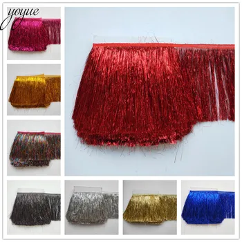 

YOYUE 5 Yards/lot 20CM Long Lace Fringe Trim Plastic Tassel Fringe Trimming Diy Latin Dress Clothes Accessories Lace Ribbon