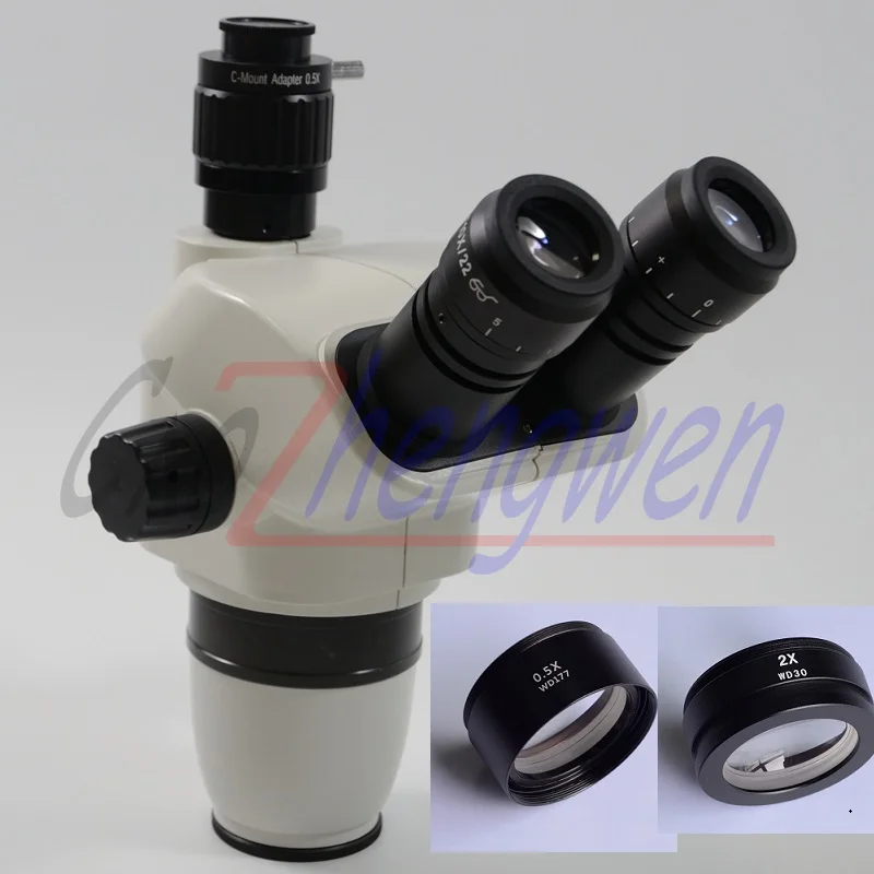 FYSCOPE 3.35X 90X Zoom Simul Focal Trinocular Stereo Microscope Body