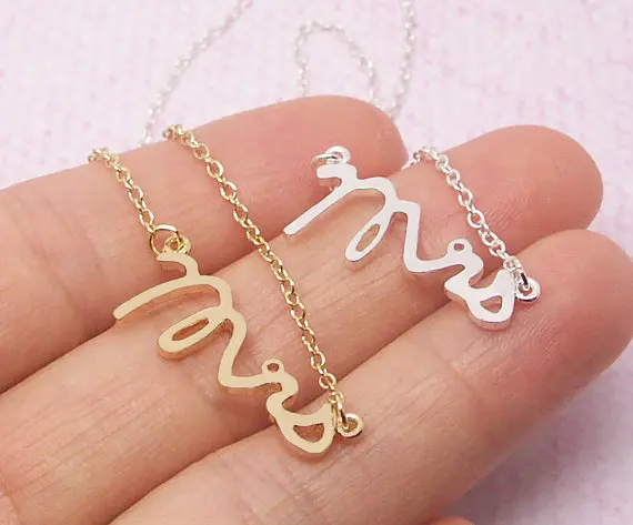 

30PCS Simple Dainty Mrs Letters Necklace Small Stamped Word Initial Script Love Alphabet Necklaces for Women Ladies Wife Wedding