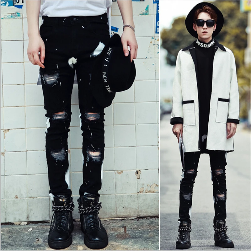 tattered and ripped jeans