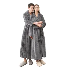 Зима-осень, плотные фланелевые банные халаты для мужчин и женщин, Мужская домашняя одежда для мужчин, пижамы для отдыха, пижамы 0819