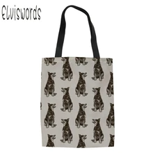 С изображением австралийской овчарки многоразовая сумка для покупок сумка для продуктов многоразовая утилизация мешок