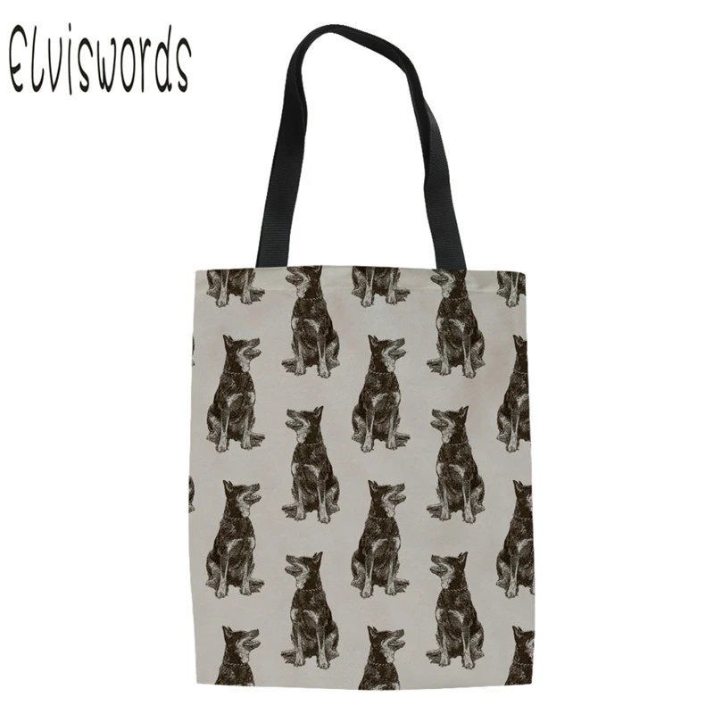 

2019 Australian Cattle Dog Reusable Shopping Bag Tote Bag Grocery Bag Reusable Recycle Bag