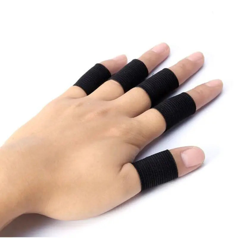 10Pcs Finger Protector Sleeve Support Basketball Sports Thumb Brace