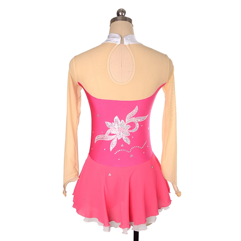 Nasinaya Figure Skating Competition Women's Children's Rhythmic Gymnastics Performance Long Sleeve Skirt Dress Hot