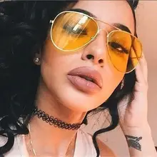 Желтые очки пилота, женские очки ночного видения, очки для вождения, большие автомобильные очки, оправы для очков, женские очки gafas oculos