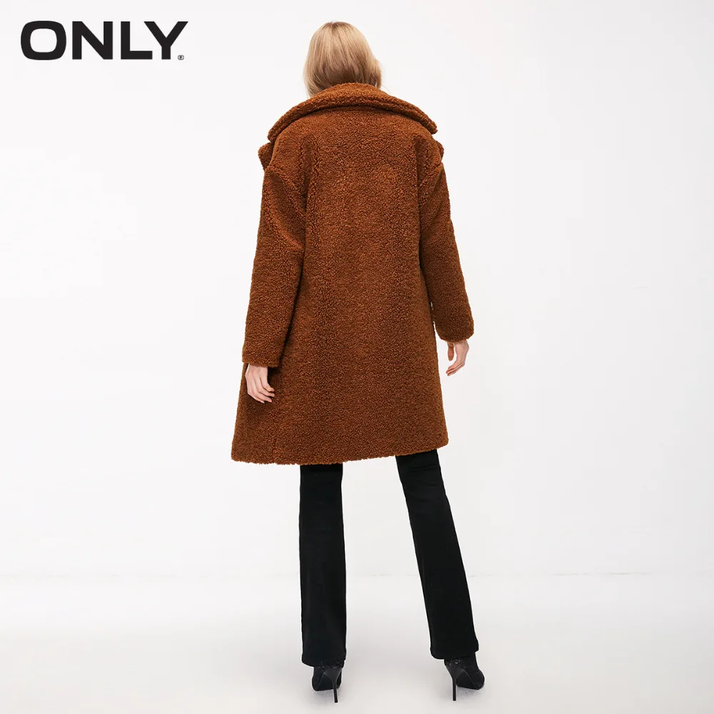 Cena Tylko damski zimowy nowy kaszmir jagnięcy Teddy hair jednoprzyciskowy bawełniany płaszcz kurtka boczne kieszenie z guzikami wzorem jednoprzyciskowym | 118322512
