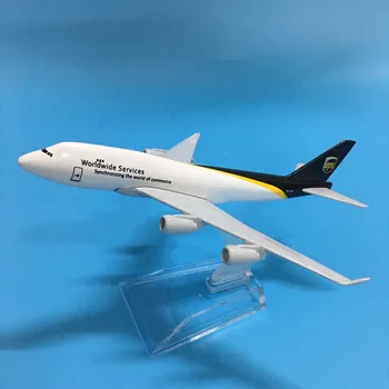 JASON TUTU 16cm Plane Model Airplane Model UPS Airlines Airplanes Boeing 747 Aircraft Model 1:400 Diecast Metal Plane Toy Gift 1