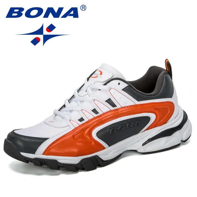 BONA/Новинка года; дизайнерская мужская обувь для бега; спортивная Уличная обувь; мужские кроссовки; Zapatos De Hombre; удобная мужская обувь