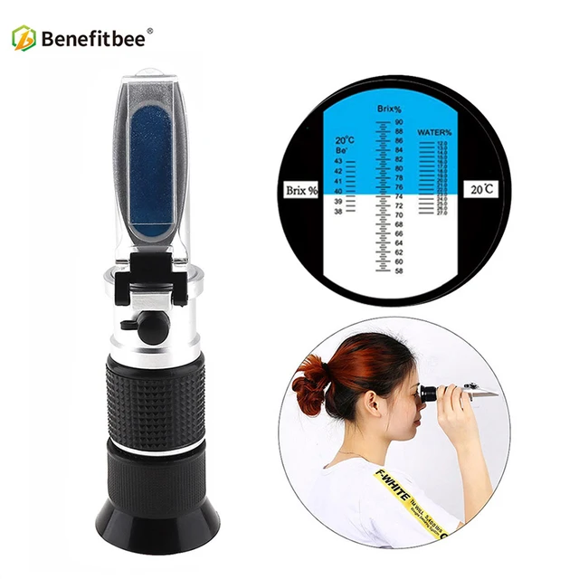 Befogadó Bee Tools Honey Refraktométer 58-90% (Cukortartalom) Méhészeti Kézi Mézkoncentrációmérő - Image 3
