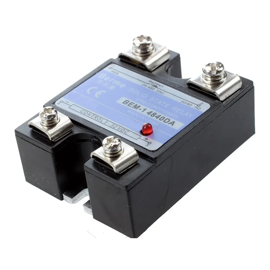 24 480V AC DC To 3 32VDC Output Single Phase SSR Solid State Relay 40A 