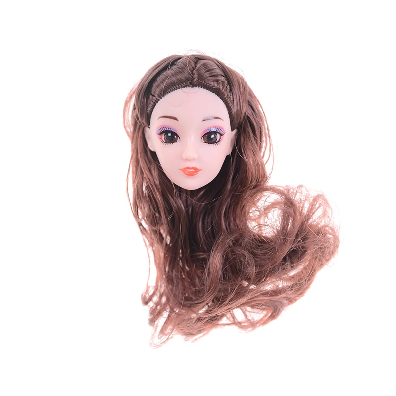 1* 3D супер размер глаза кукла голова с кудрявыми волосами для 1/6 BJD diy голова акриловые глаза голова для куклы nake суставы тело голова игрушка