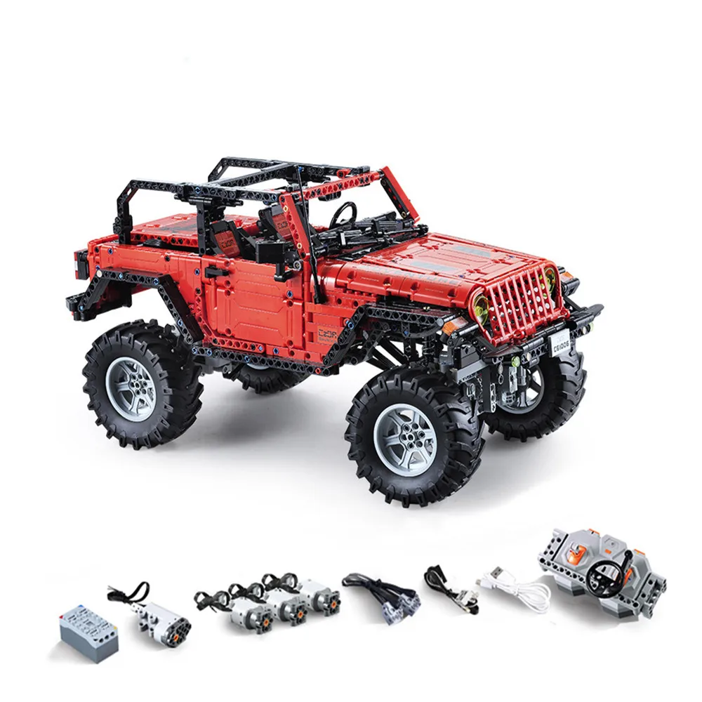 

CADA C61006 RC Block Toy 1941PCS Adventurer Double-Door Vehicle Off-Road Cars Wireless Remote Control LED Light Design Toy Gfts