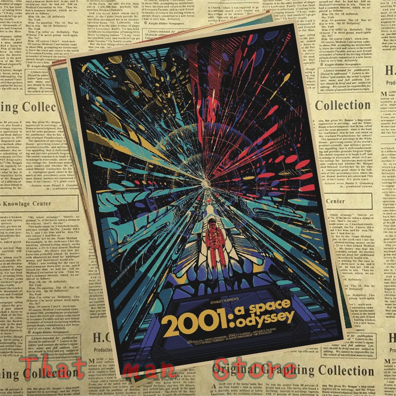 2001 космическая Одиссея научная фантастика фильм домашняя декоративная живопись постер винтажный Ретро плакат 30*21 см